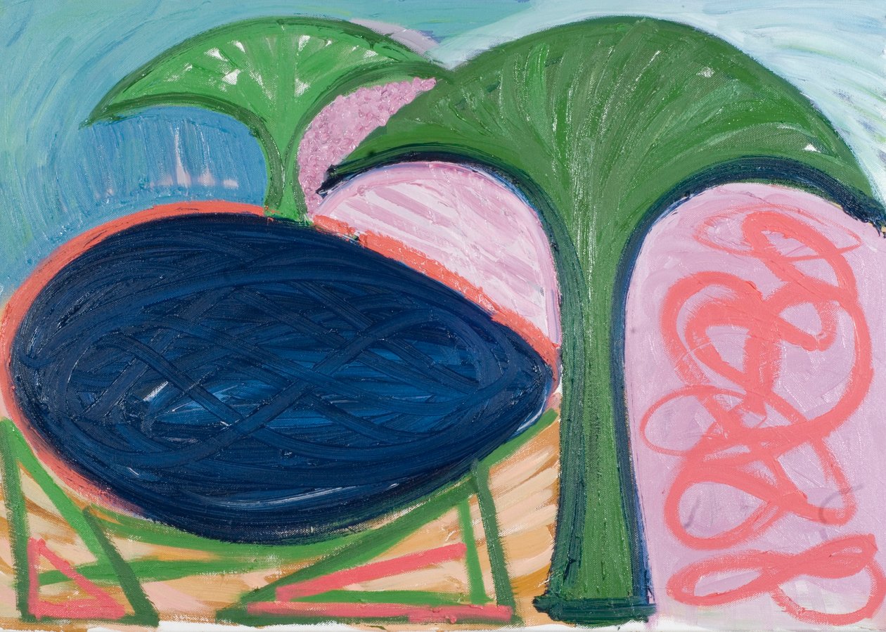 Loch and trees, 2007 (olja på duk) av Janet McKenzie
