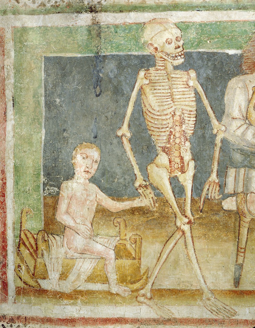 Dødedansen: Døden og barnet, 1490 swed av Janez Kastav