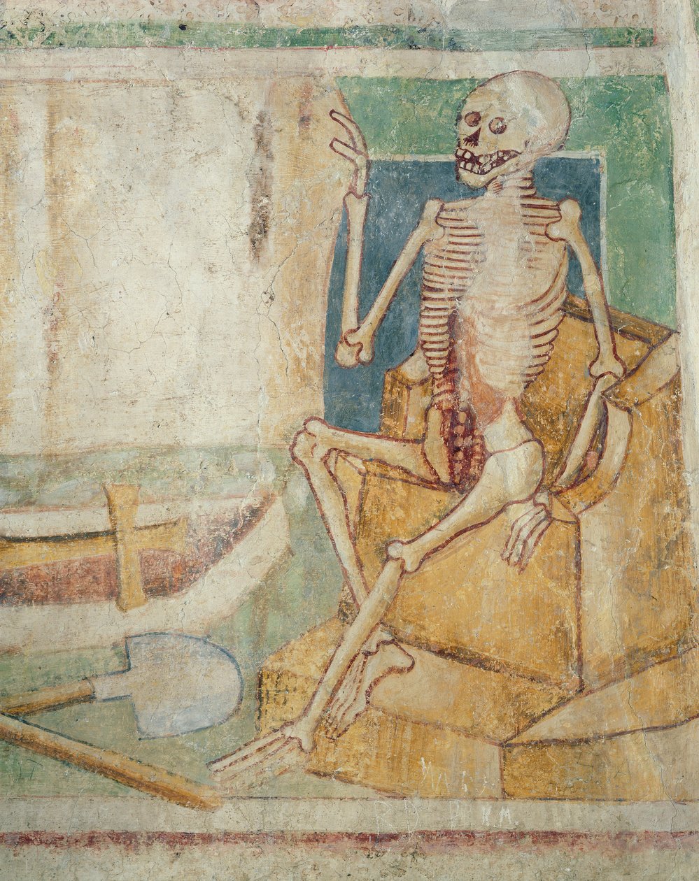 Dödsdansen: Döden vid den öppna graven, 1490 av Janez Kastav