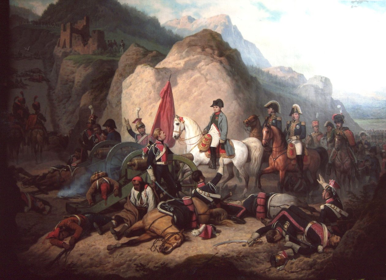 Napoleon i Somosierra-ravinen av January Suchodolski