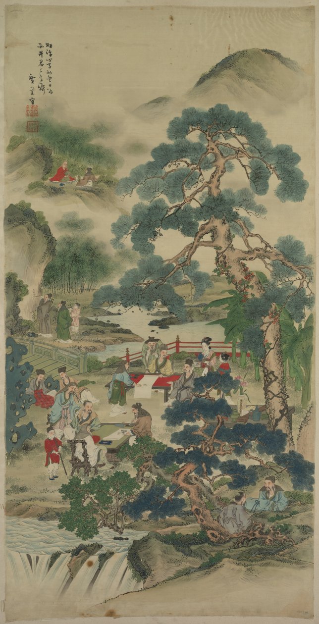 Kinesiska vise i en trädgård av Japan, Meiji period