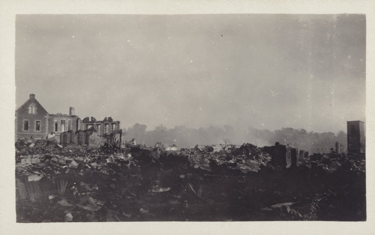 Efterdyningarna av den stora jordbävningen i Kanto, Japan, 1923 av Japanese Photographer