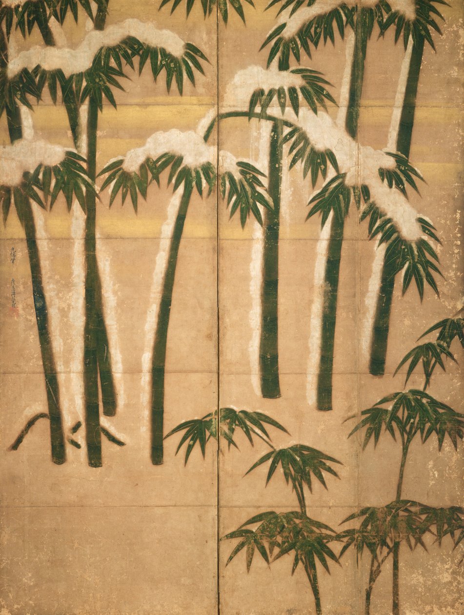Bambu, Momoyama Period (1568-1615) (bläck på papper) av Japanese School