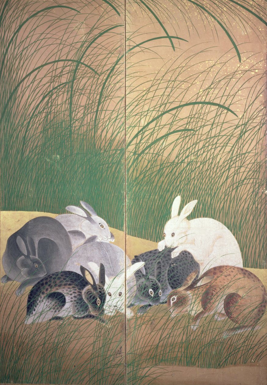 Harar och höstgräs, c.1700 av Japanese School