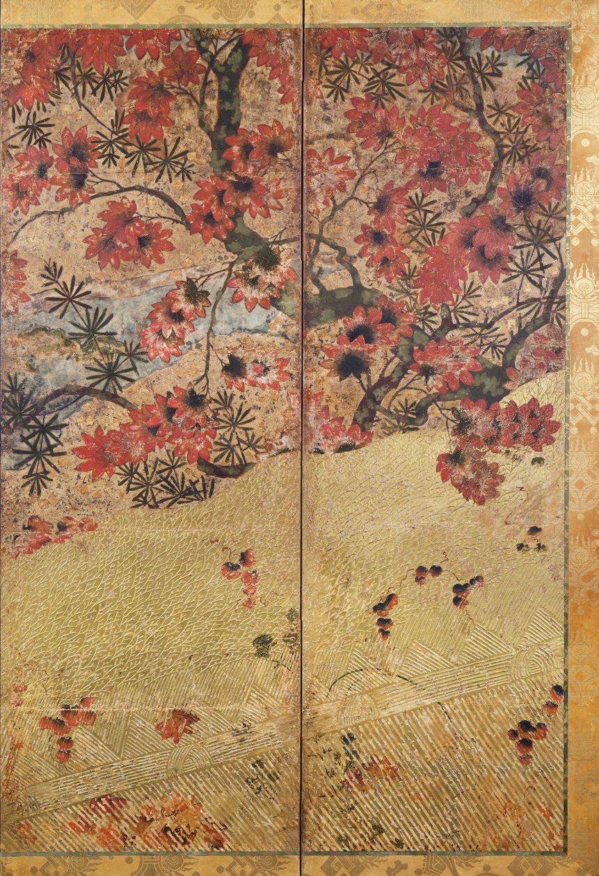 Höstens växter, ca 1550, av Japanese School