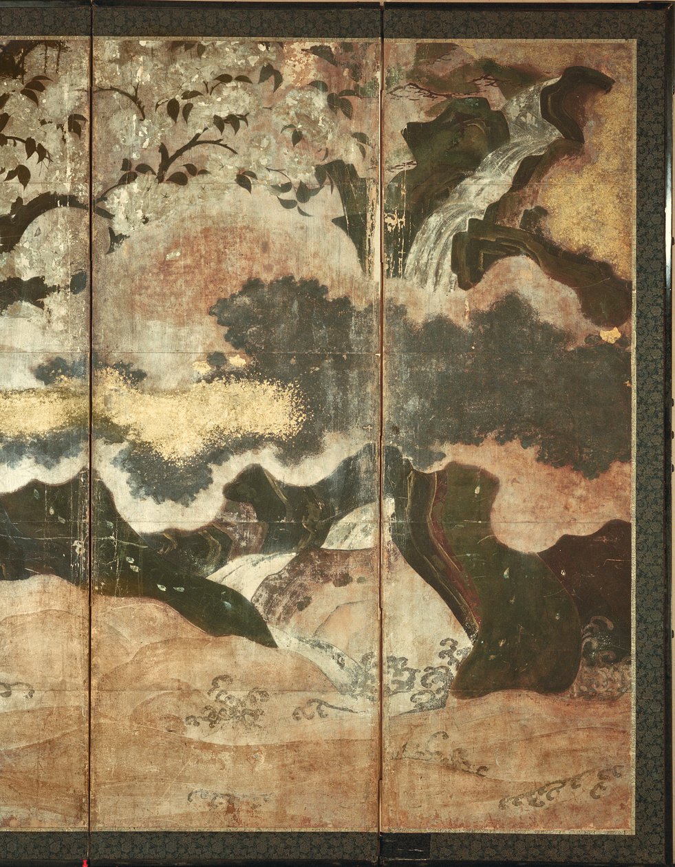 Sunny Landscape (peni ma vaitusi, lanu, pepa auro i luga ole laulau) (tagai 216576, 216577)swed av Japanese School