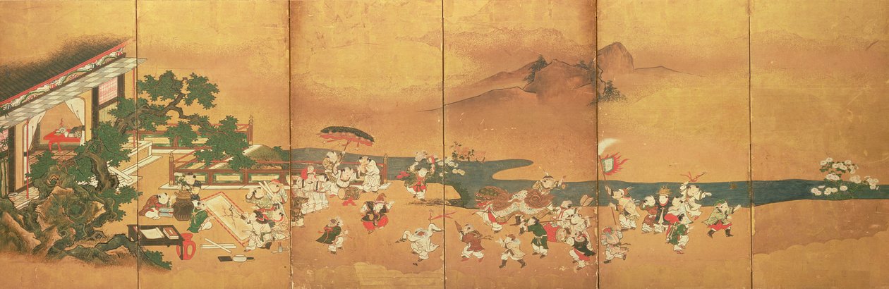 Kinesiska barn leker, Edo Period av Japanese School