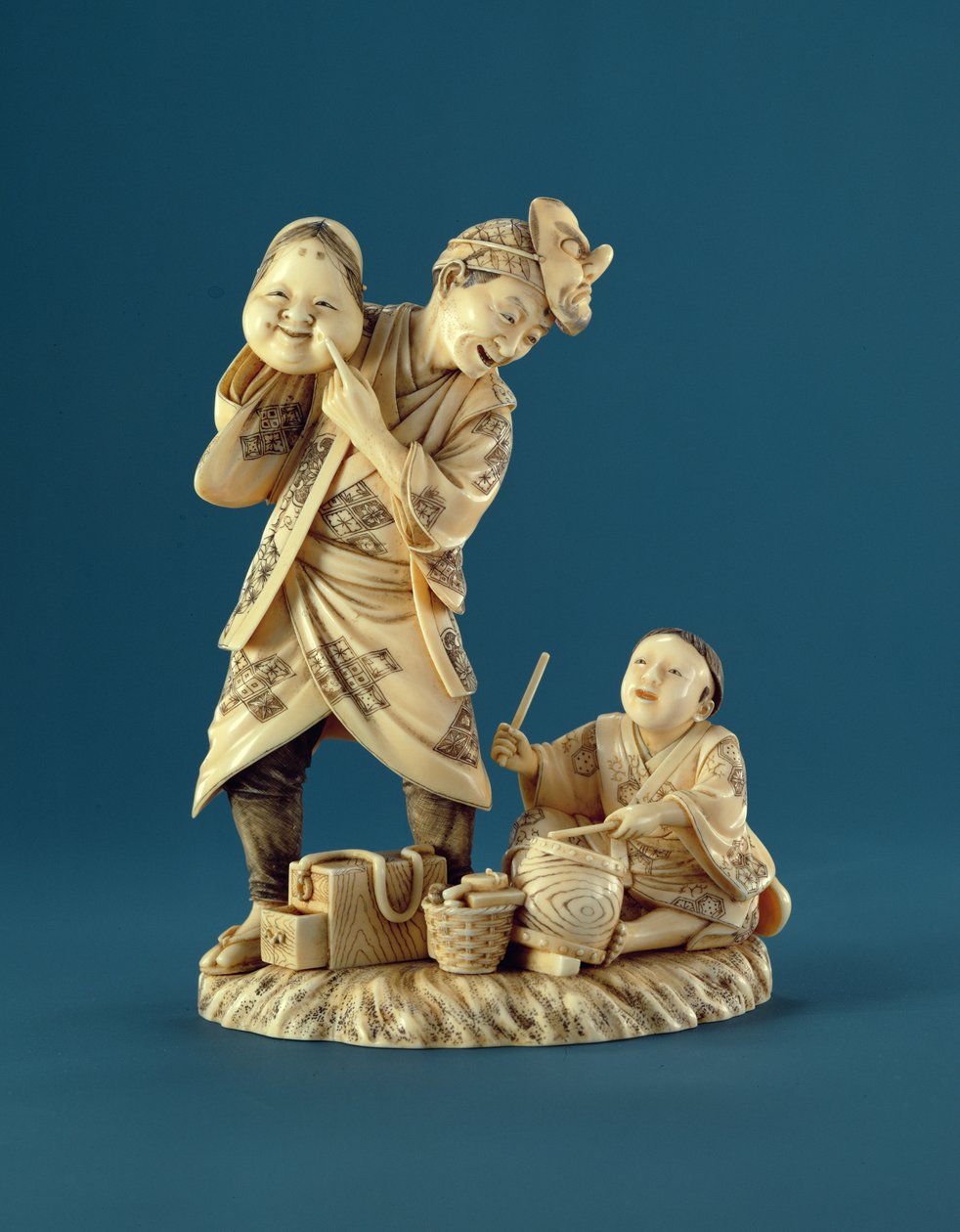 Entertainer, Okimono, Meiji Period av Japanese School