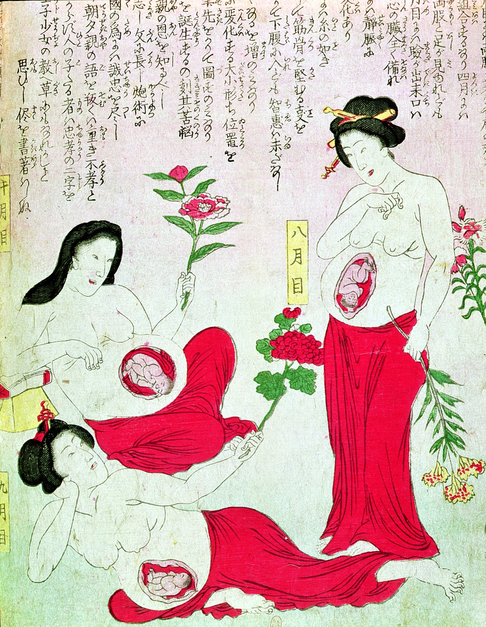 Gravida kvinnor, 1881 av Japanese School