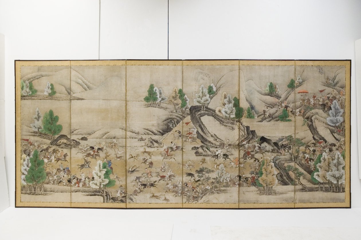 Tartar Hunt (bläck, färg, papper) av Japanese School