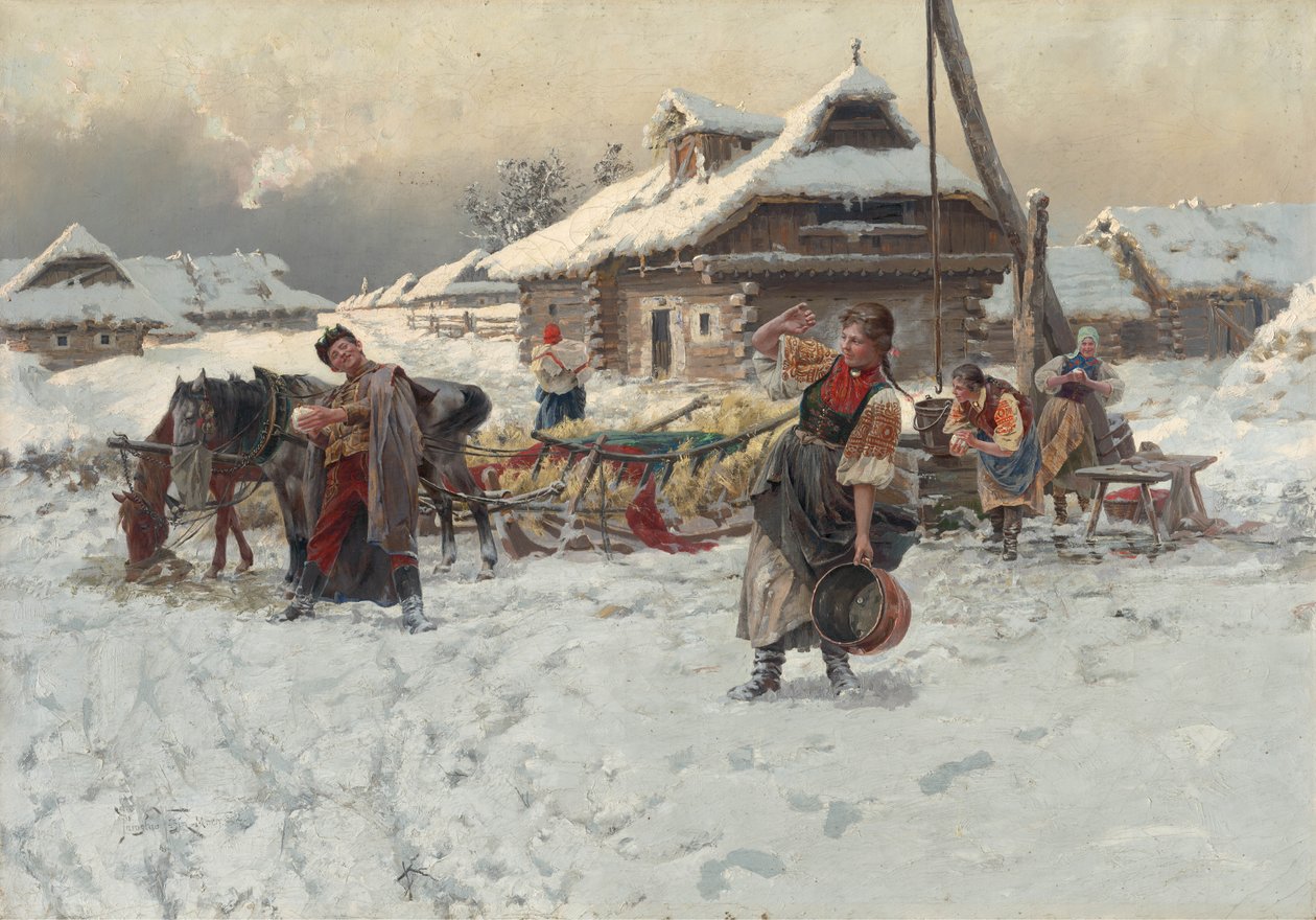 Kasta snöbollar, 1892. av Jaroslav Veshin