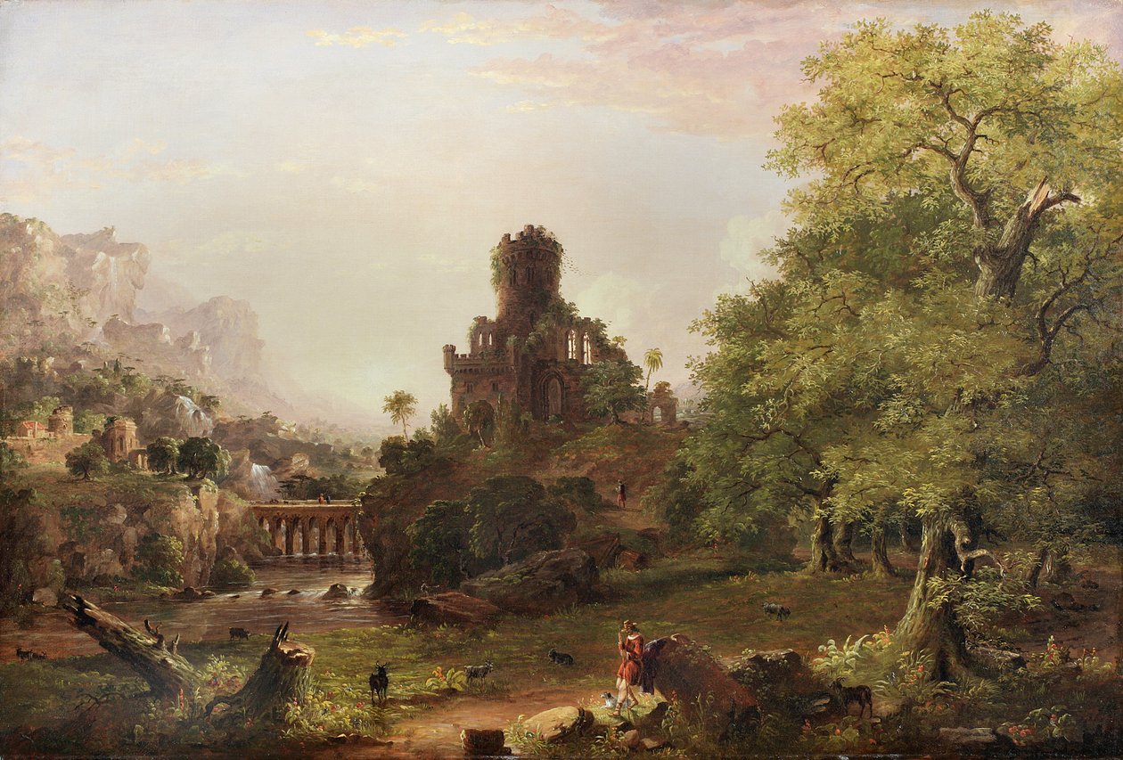 Landskap med ruiner, 1854 av Jasper Francis Cropsey