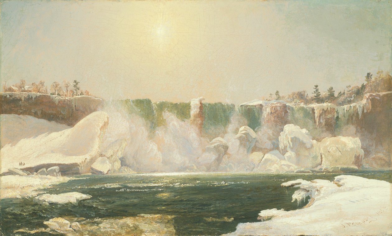 Niagarafallen på vintern av Jasper Francis Cropsey