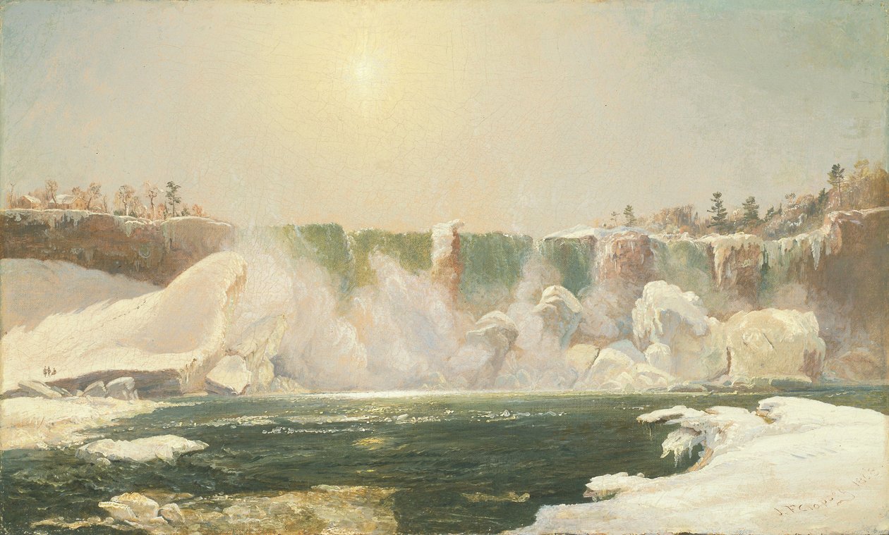 Niagarafallen på vintern av Jasper Francis Cropsey