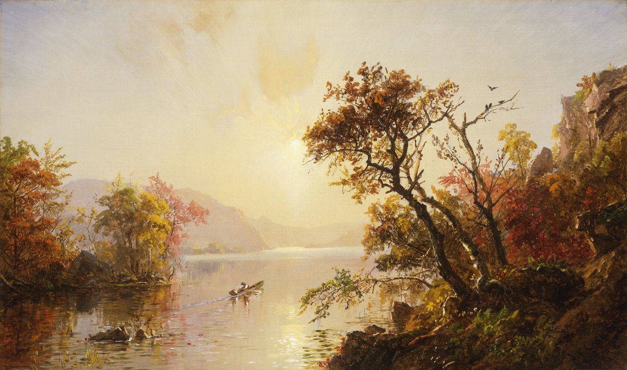 Rodd ut ur en vik, 1878 av Jasper Francis Cropsey