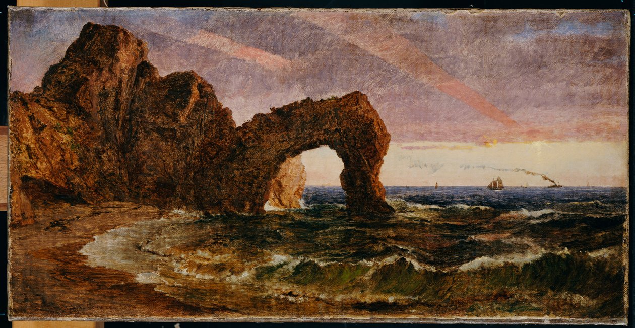 Solnedgång vid Etretat, 1894 av Jasper Francis Cropsey