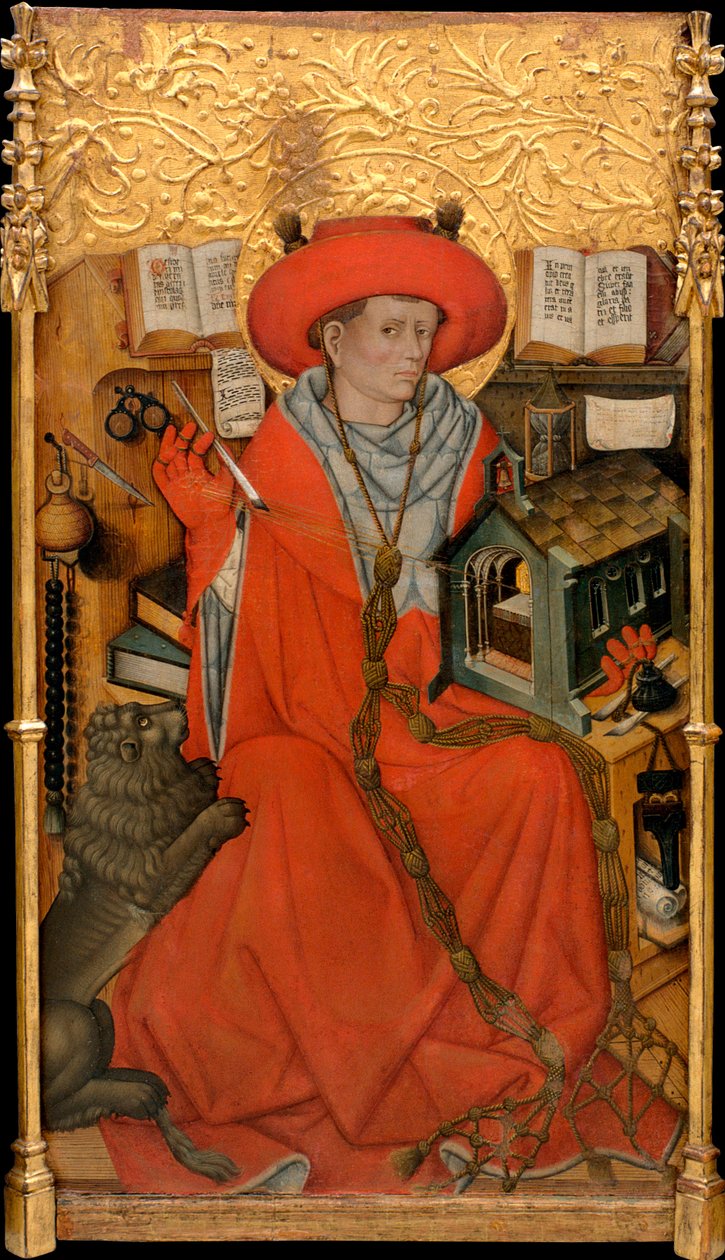 Saint Hieronymus i sin studie av Jaume Ferrer