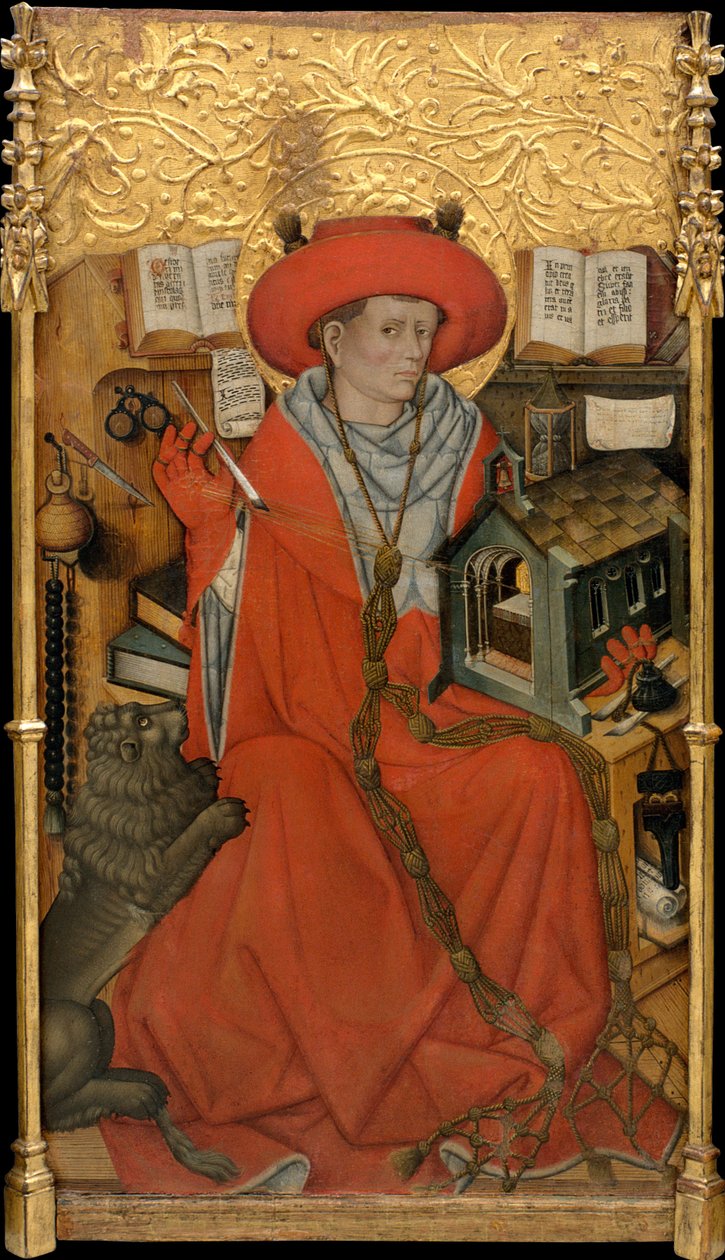 Saint Hieronymus i sin studie av Jaume Ferrer
