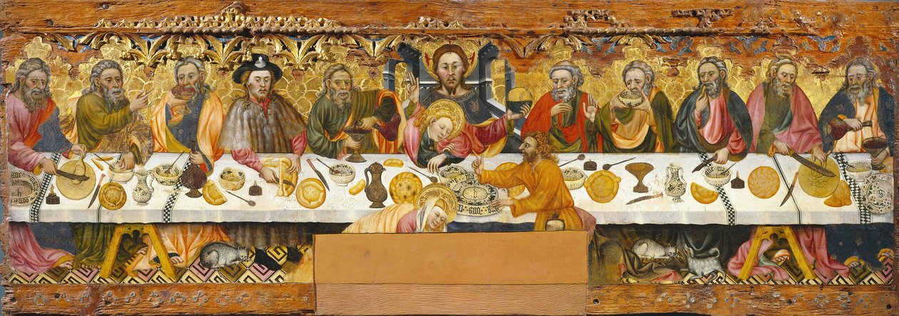 Nattvarden, ca 1370-1400 (tempera på trä) av Jaume Ferrer
