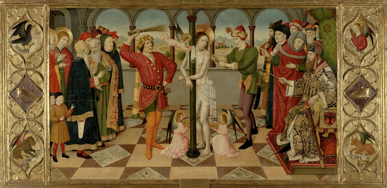 The flagellation of Christ, c.1450-60 av Jaume Huguet