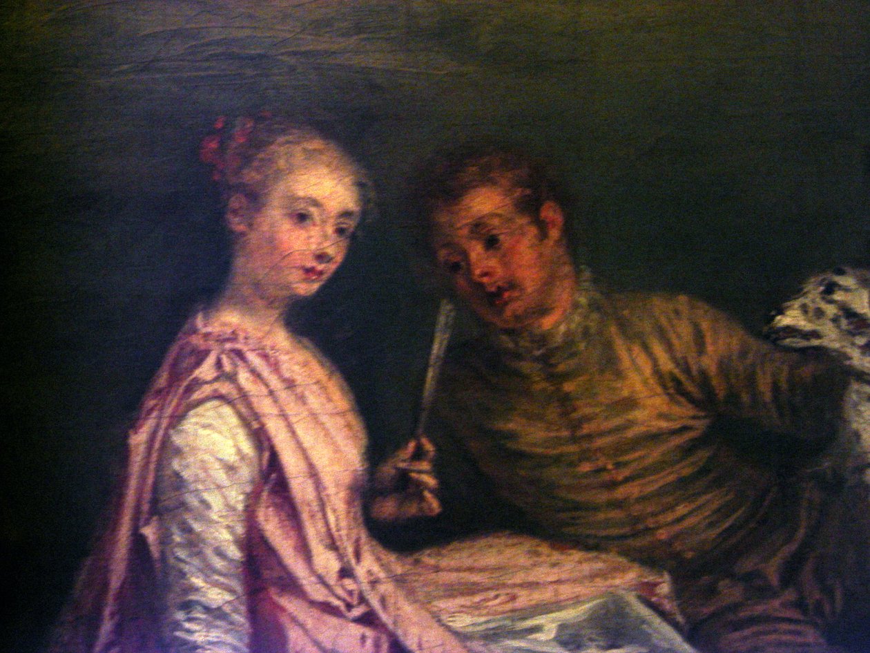 Halt under jakten (detalj) av Jean Antoine Watteau