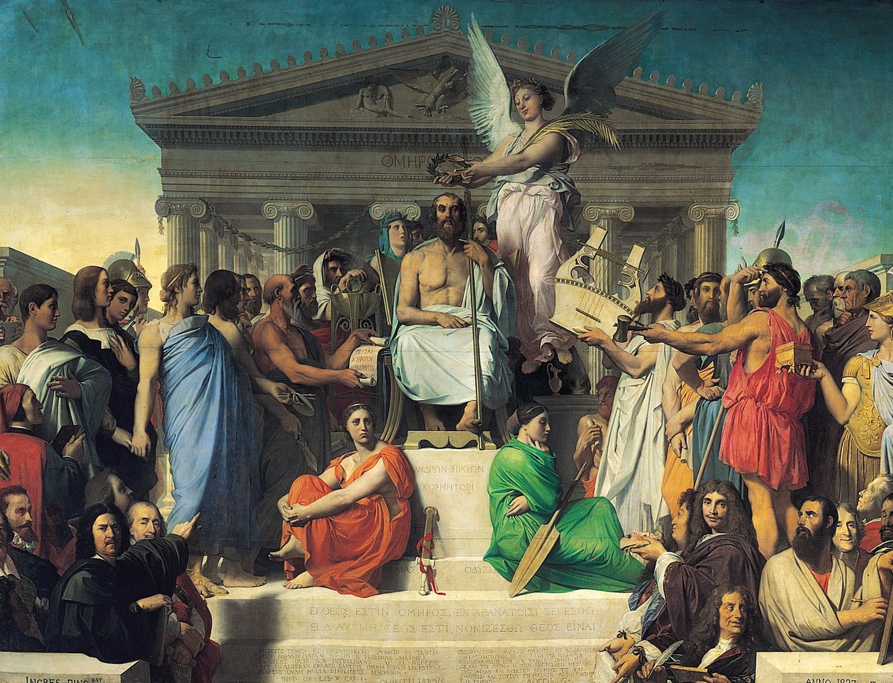 Apotheose Homers  av Jean Auguste Dominique Ingres