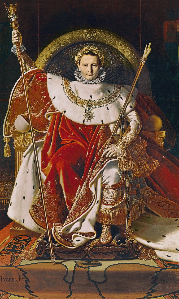 Napoleon I (1769-1821) på den kejserliga tronen, 1806 av Jean Auguste Dominique Ingres