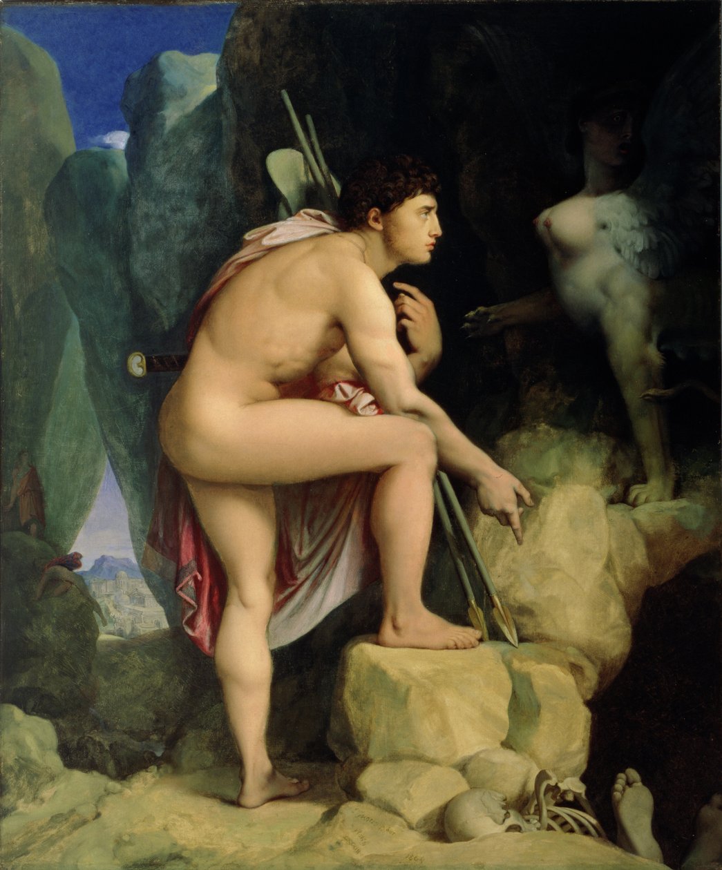 Oidipus och sfinxen, 1864 av Jean Auguste Dominique Ingres