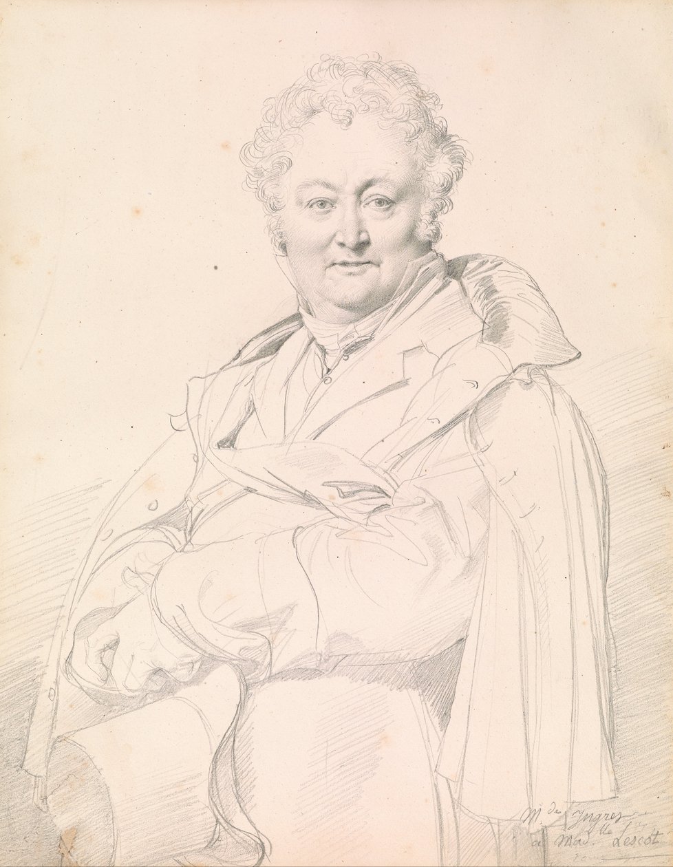 Porträtt av Guillaume Guillon-Lethière av Jean Auguste Dominique Ingres
