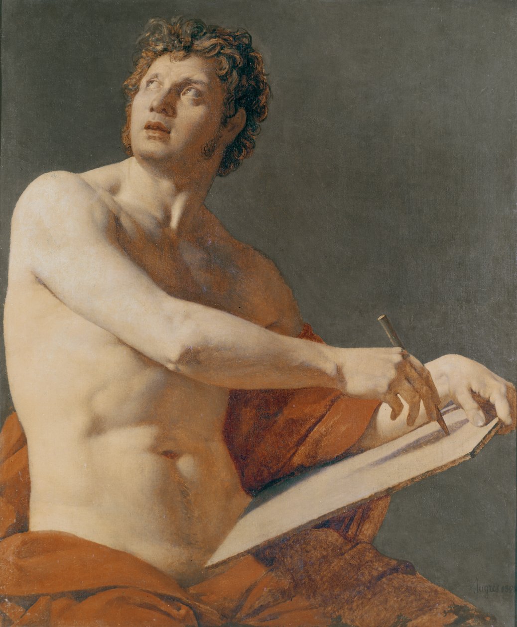 Porträttstudie av Jean Auguste Dominique Ingres