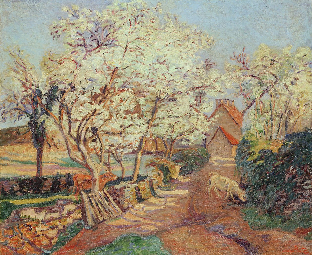 Plommonträd i blom av Jean Baptiste Armand Guillaumin