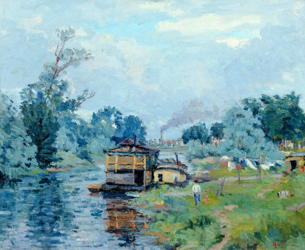 Landskap vid floden av Jean Baptiste Armand Guillaumin