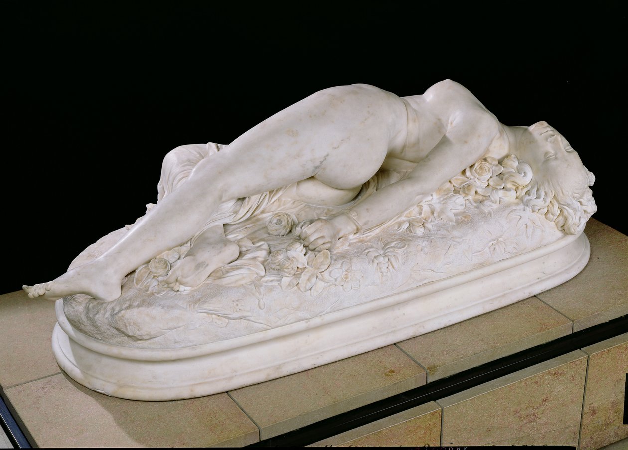 Kvinna biten av en orm, 1847 (marmor) av Jean Baptiste Auguste Clesinger