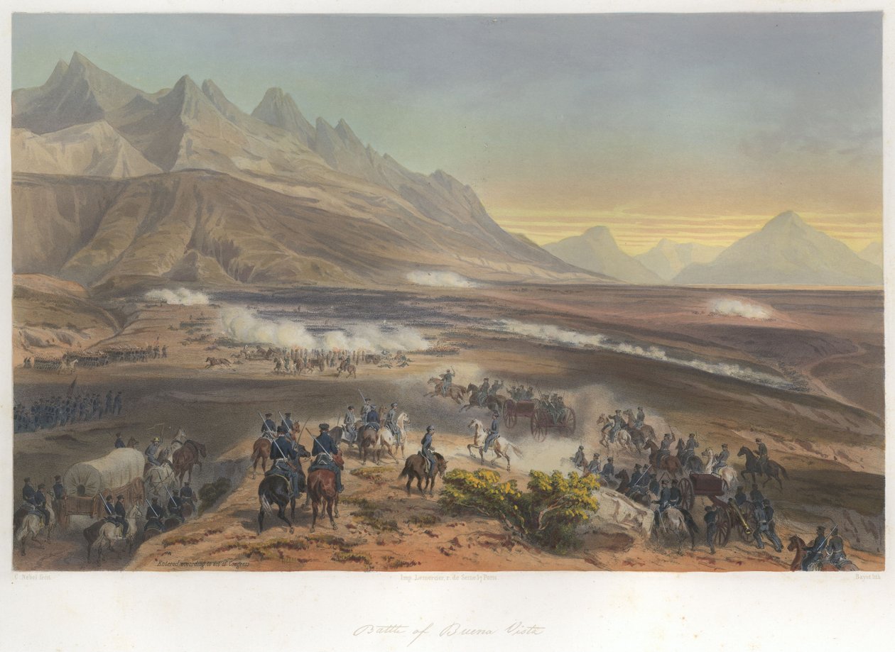 Battle of Buena Vista (February 23, 1847) av Jean Baptiste Bayot
