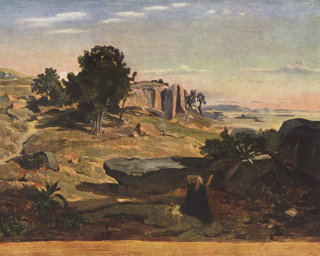 Hagar i öknen av Jean Baptiste Camille Corot