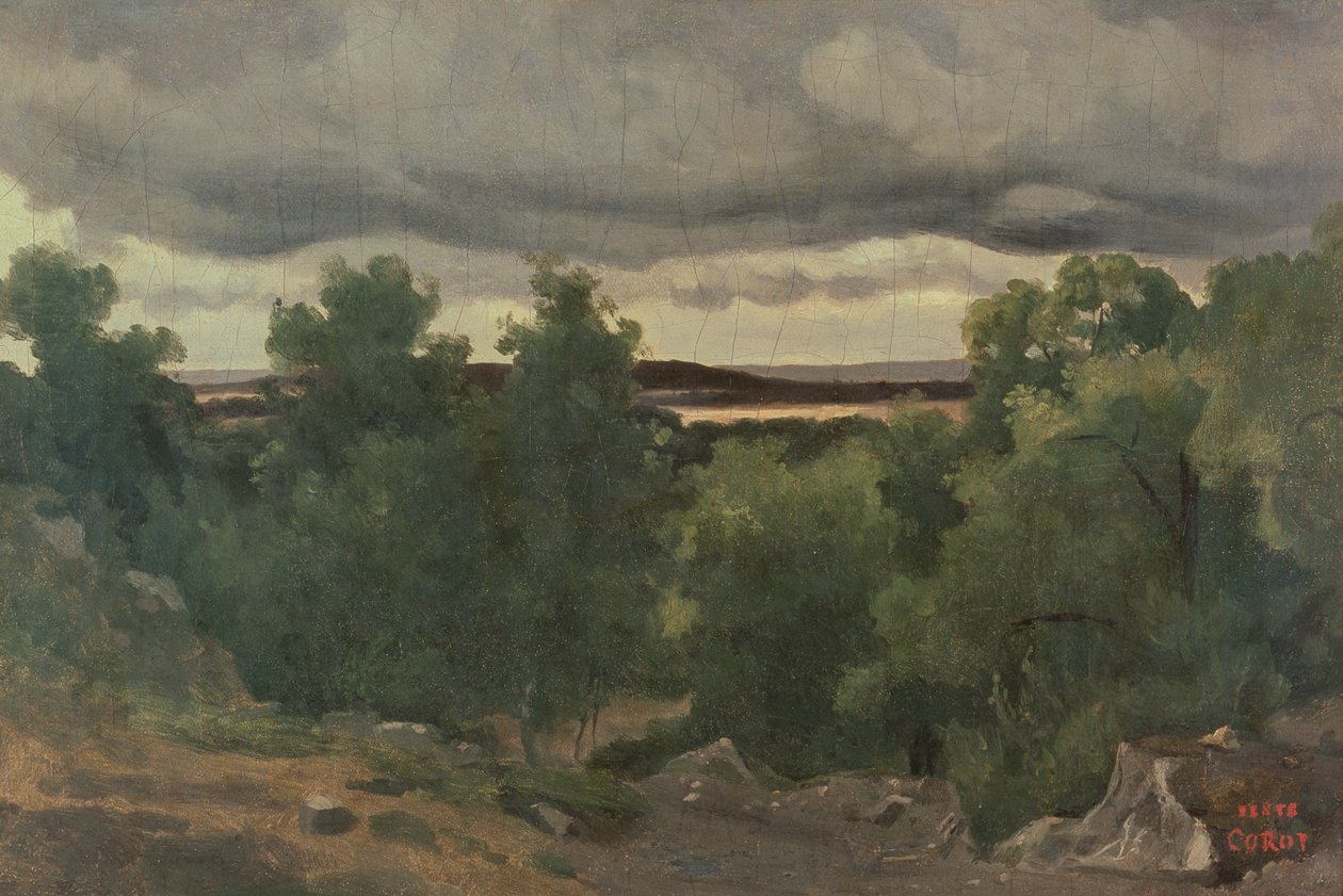 I Petit Chaville av Jean Baptiste Camille Corot