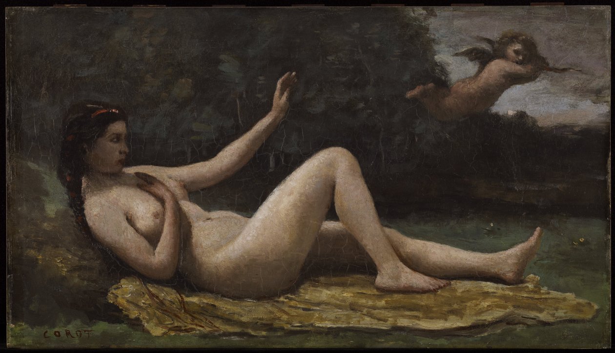 Evocation of Love av Jean Baptiste Camille Corot