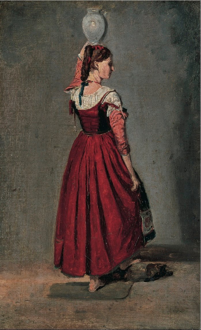 Italiensk kvinna av Jean Baptiste Camille Corot