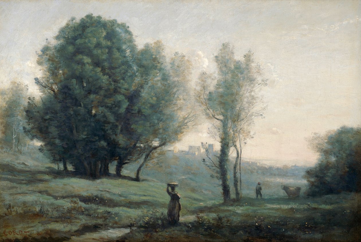 Landschap av Jean Baptiste Camille Corot