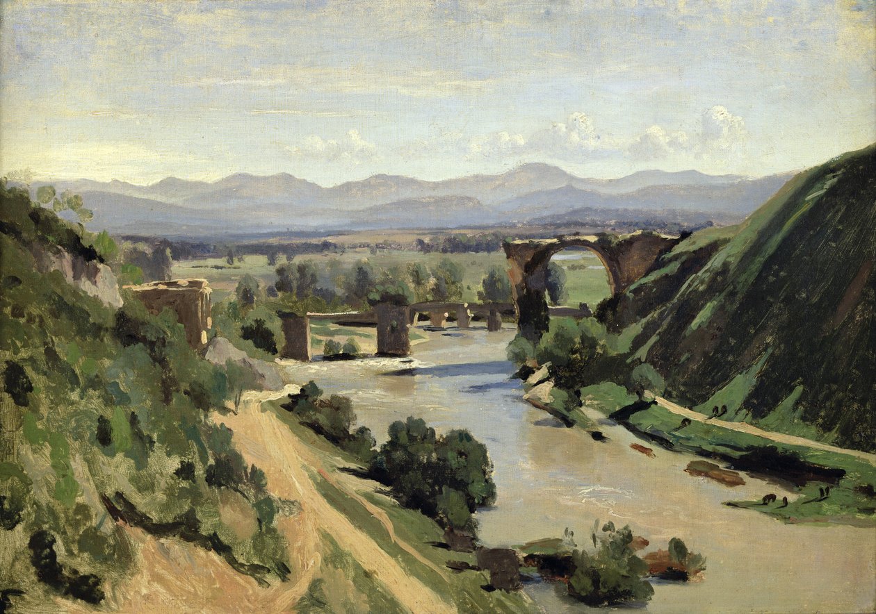 Narni, Augustus bro över Nera av Jean Baptiste Camille Corot