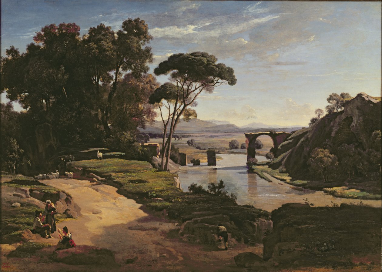 Bron vid Narni, ca 1826-27 av Jean Baptiste Camille Corot