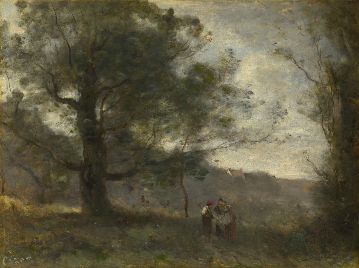 The Oak in the Valley av Jean Baptiste Camille Corot