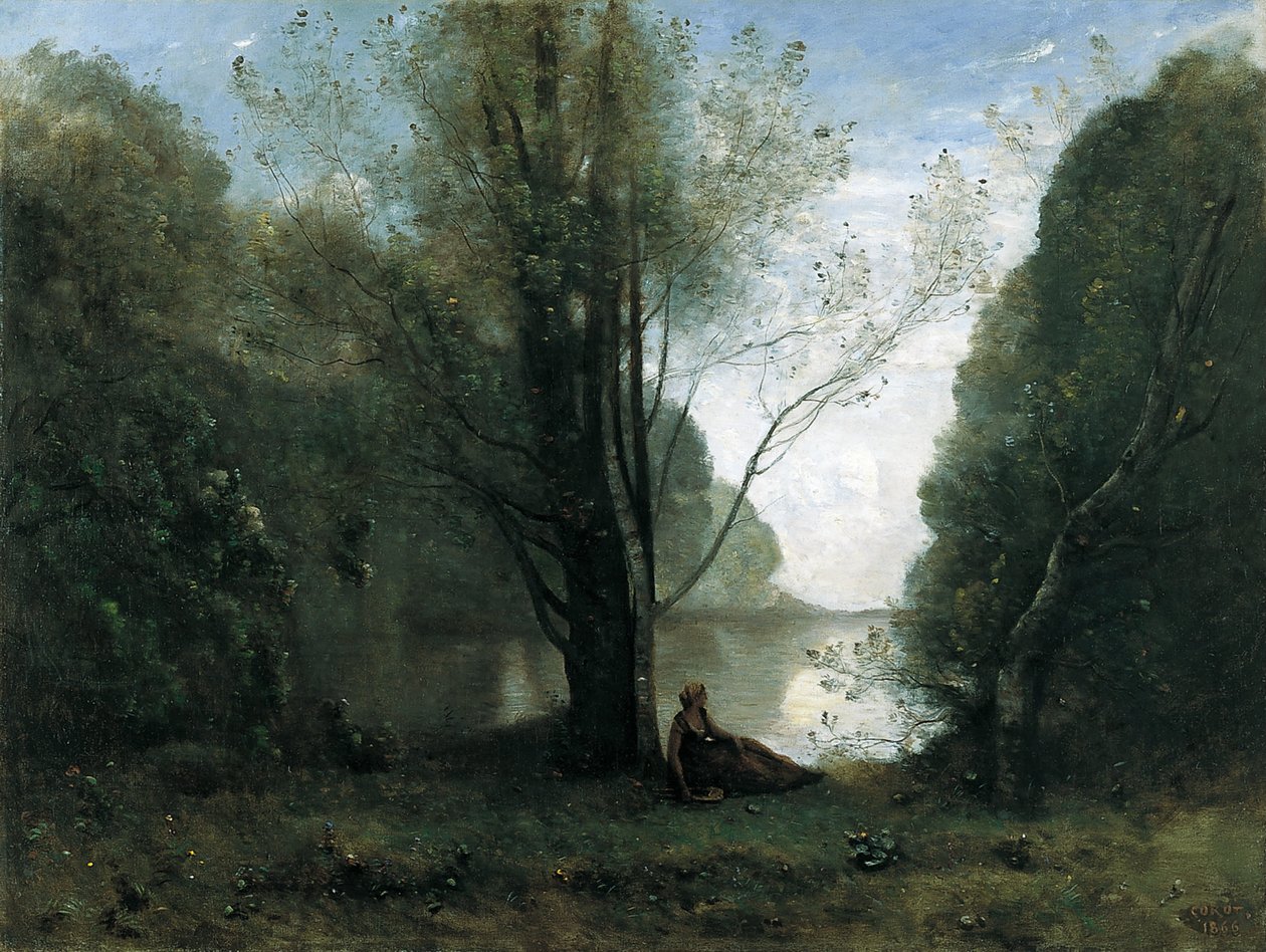 Ensamheten. Minnet av Vigen, Limousin av Jean Baptiste Camille Corot