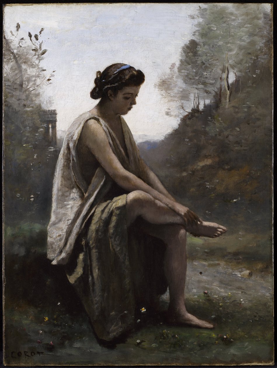 The Wounded Eurydice av Jean Baptiste Camille Corot