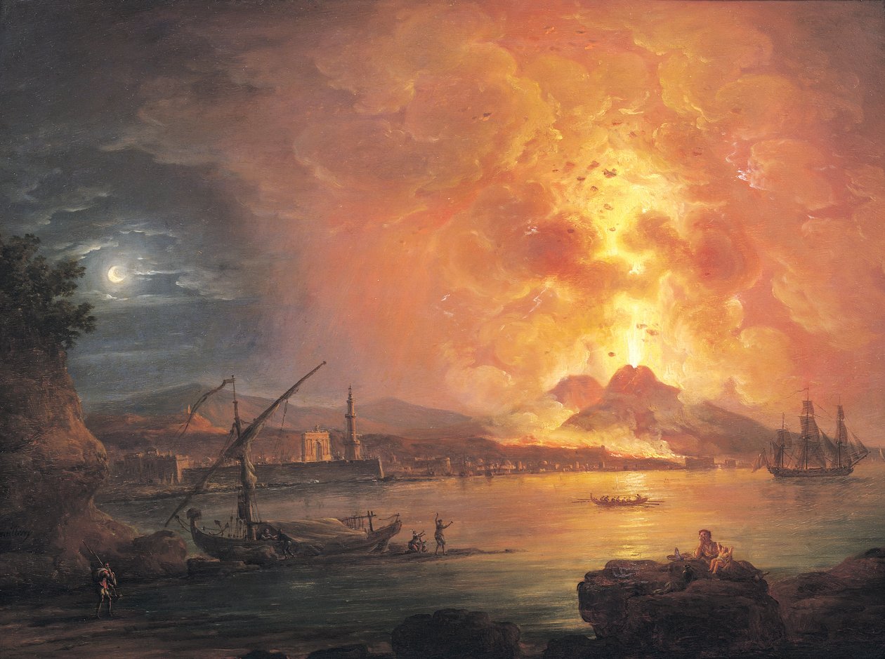 Vesuvius utbrott av Jean Baptiste Genillion