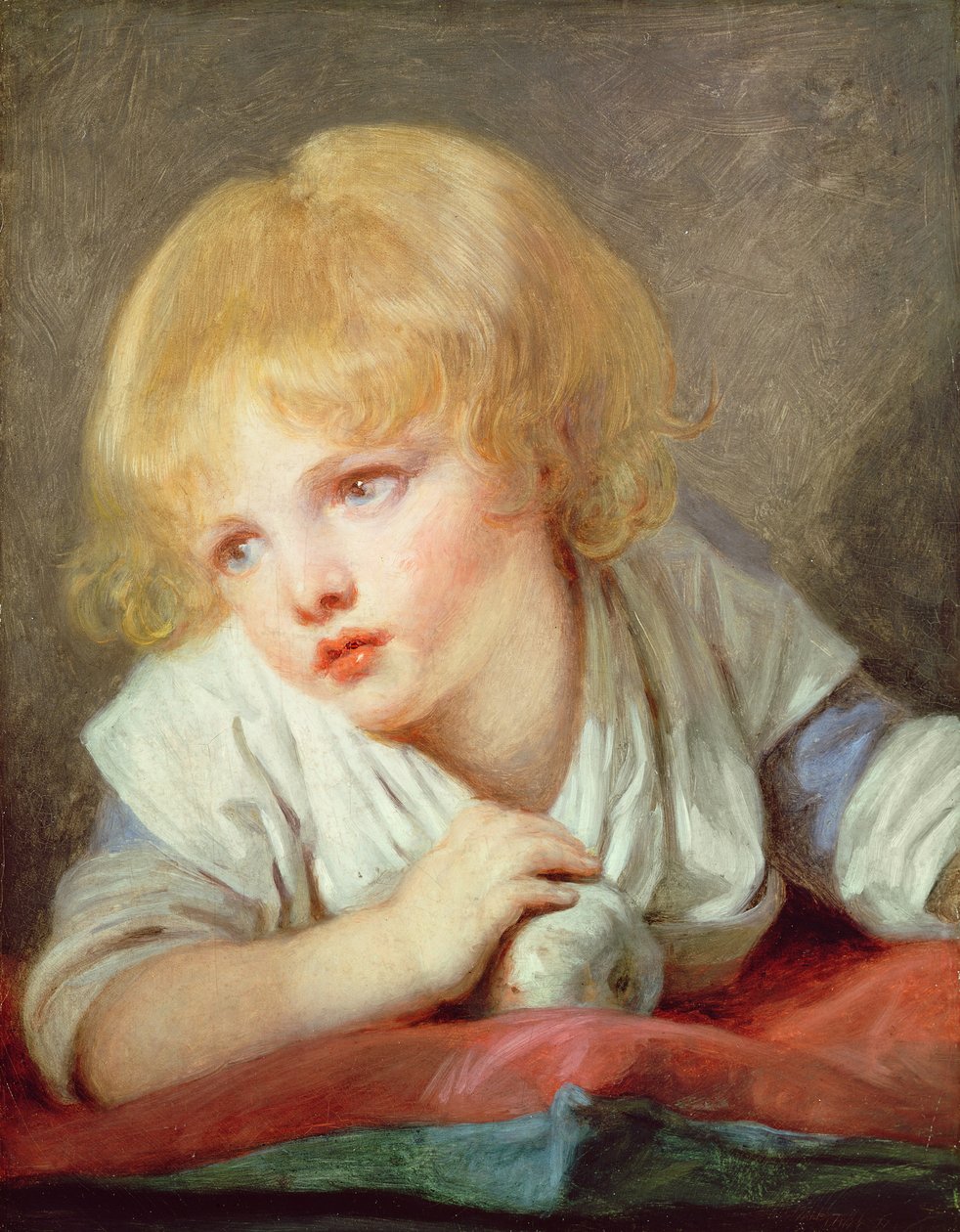 Barn med ett äpple, sent 1700-tal av Jean Baptiste Greuze