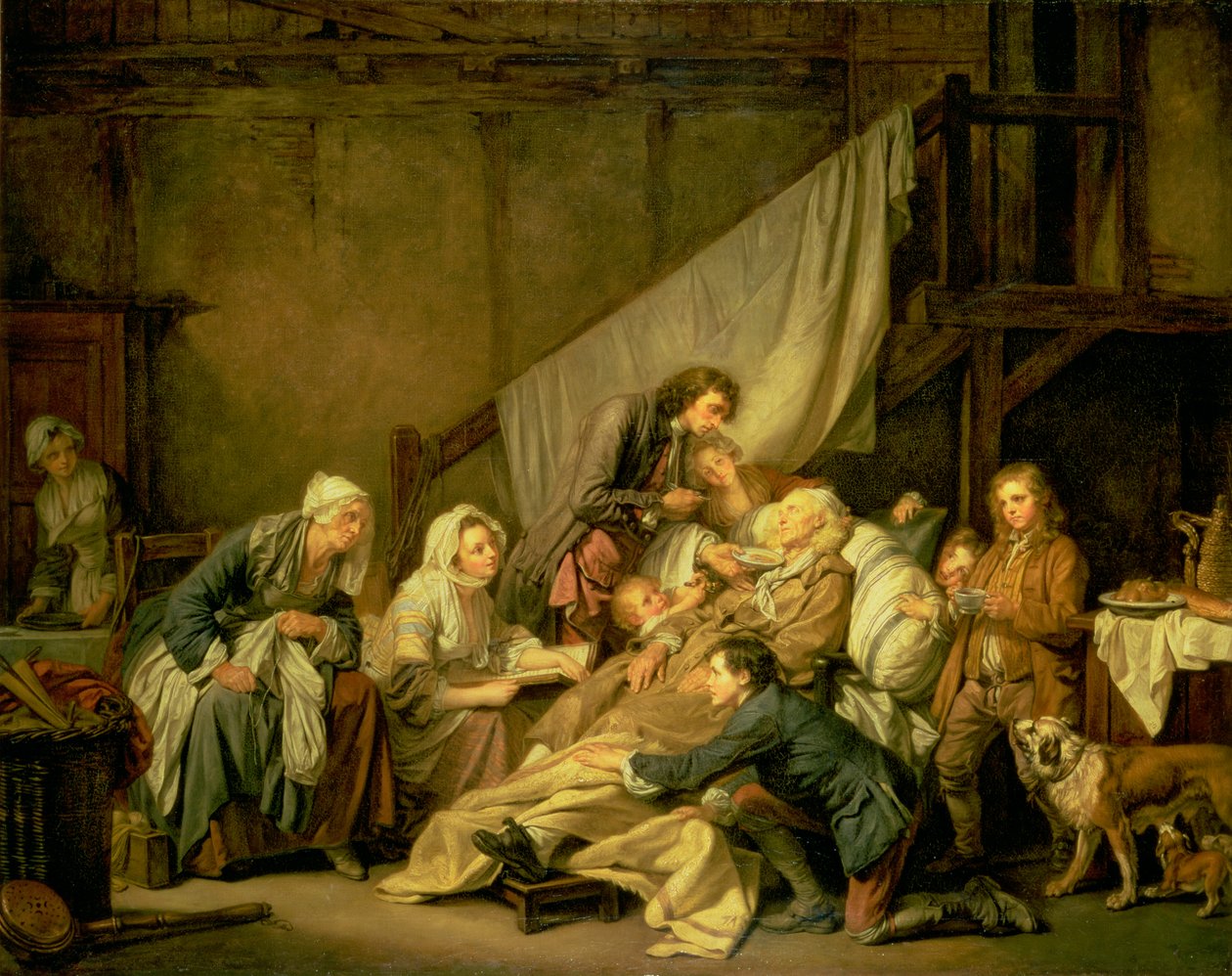 Den förlamade, 1763 av Jean Baptiste Greuze