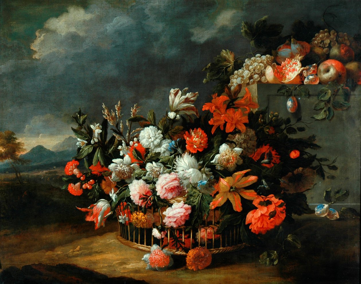 Korg med blommor av Jean Baptiste Monnoyer