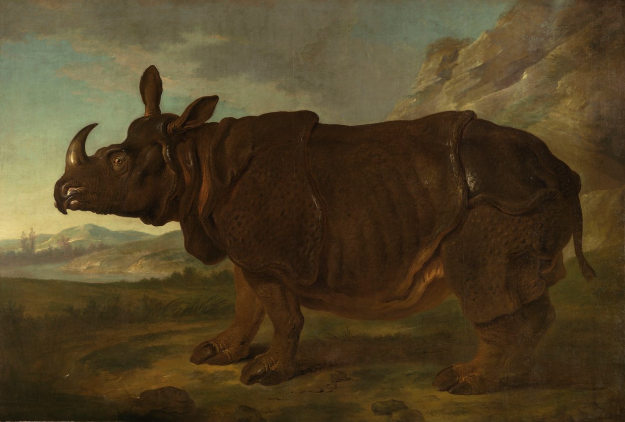 Clara the rhinoceros in Paris in 1749 av Jean Baptiste Oudry
