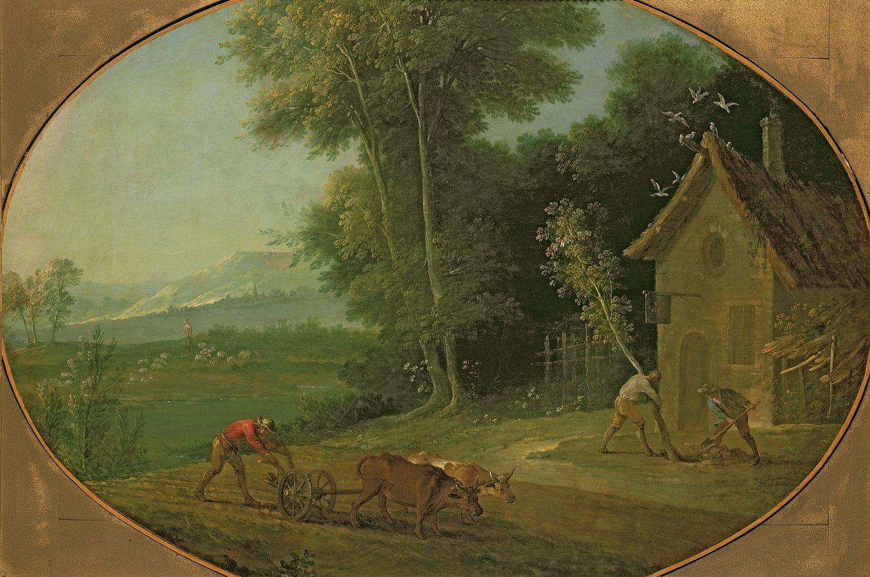 Vårlandskap, 1749 av Jean Baptiste Oudry